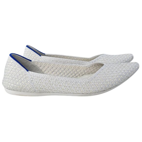 Rothy's Shoes - Rothy's Women's The Point Flats Size 6 Diamond Twill Gray Ballet Slip On Shoe